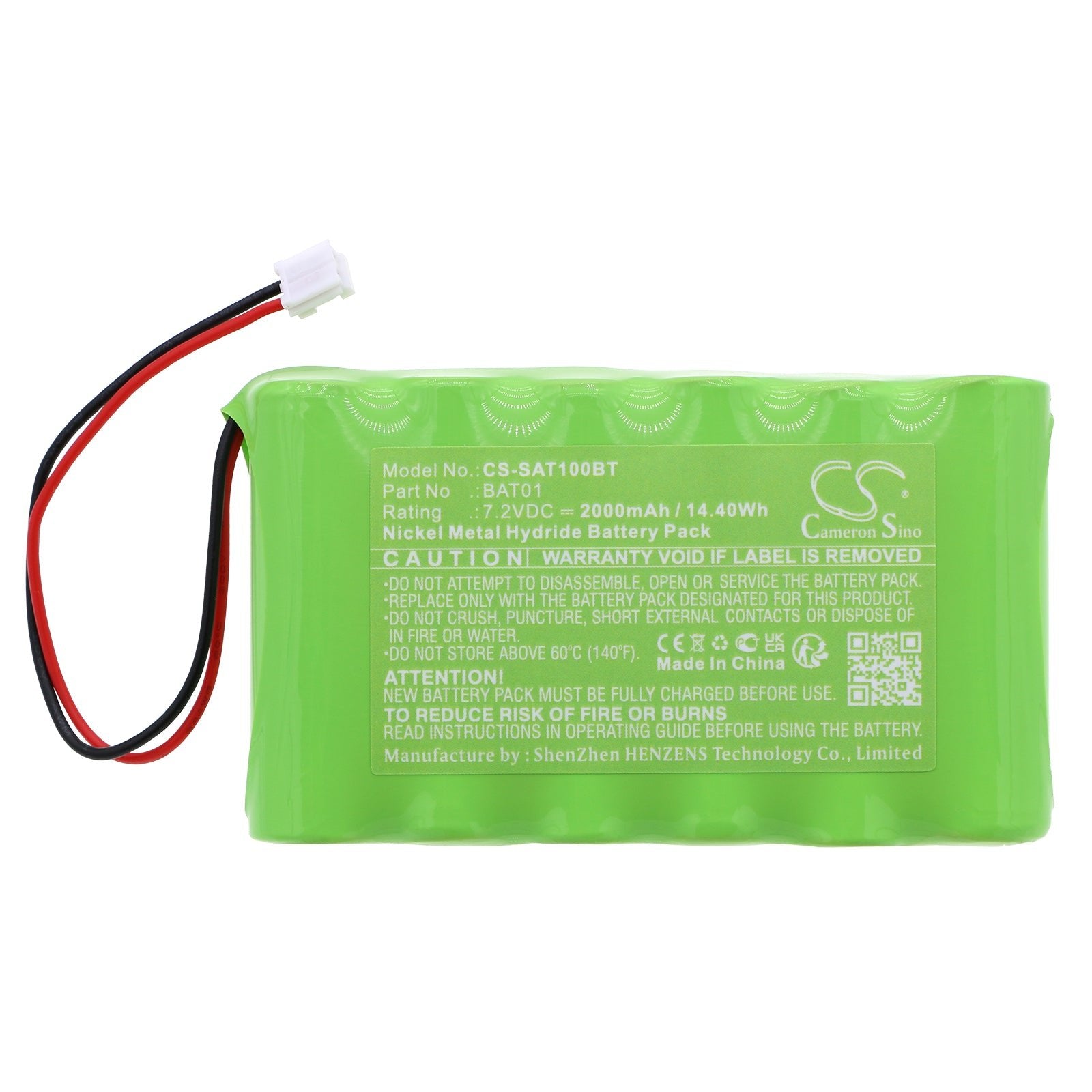 Ni-MH, Alarm System Battery fits Scantronic I-on Compact, 7.2V, 2000mAh Alarm System Cameron Sino Technology Limited