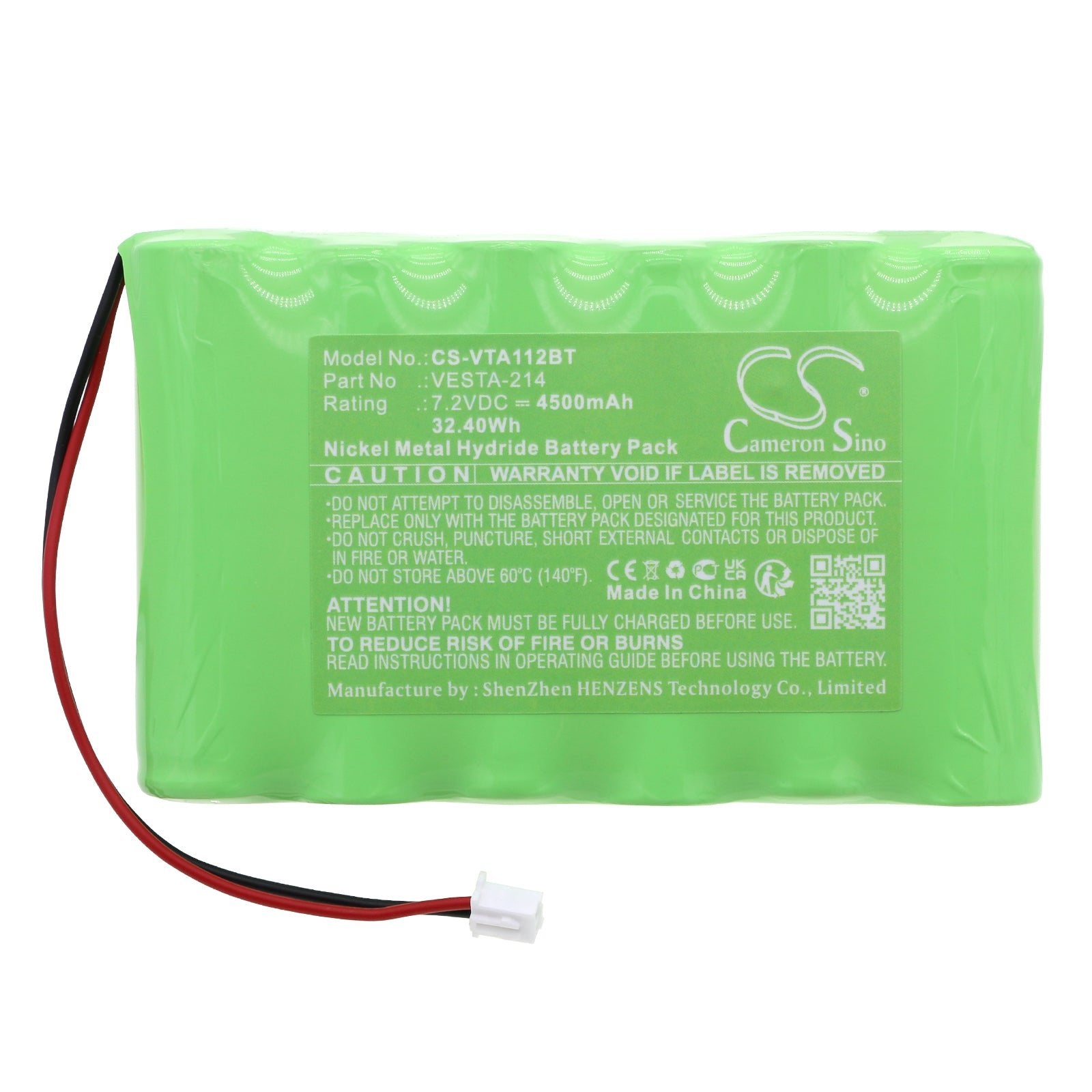Ni-MH, Alarm System Battery fits Vesta Hybrid Power Plants, Vesta-111-nimh, 7.2V, 4500mAh Alarm System Cameron Sino Technology Limited