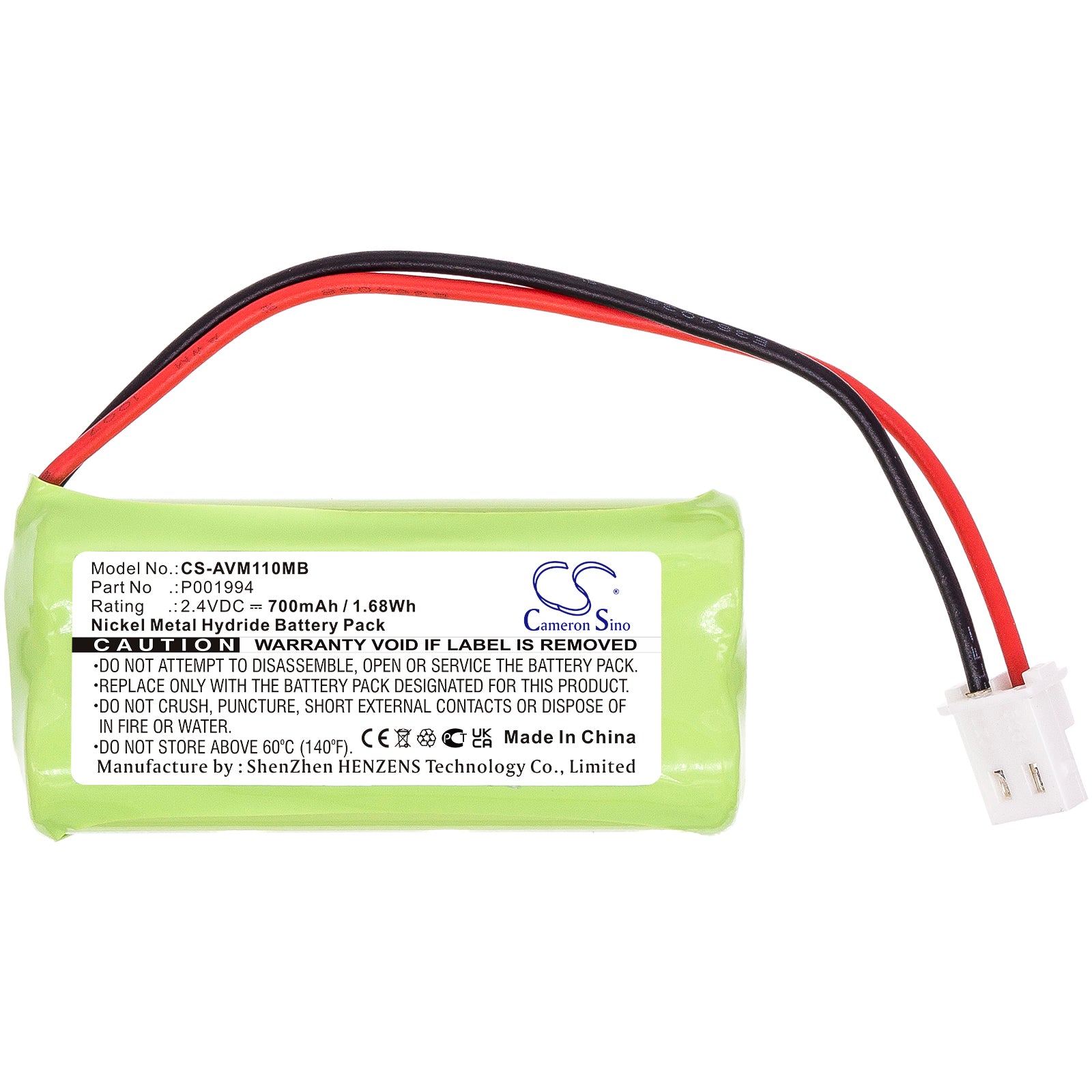 Ni-MH, BabyPhone Battery fits Alecto Dbx-111, 2.4V, 700mAh BabyPhone Cameron Sino Technology Limited