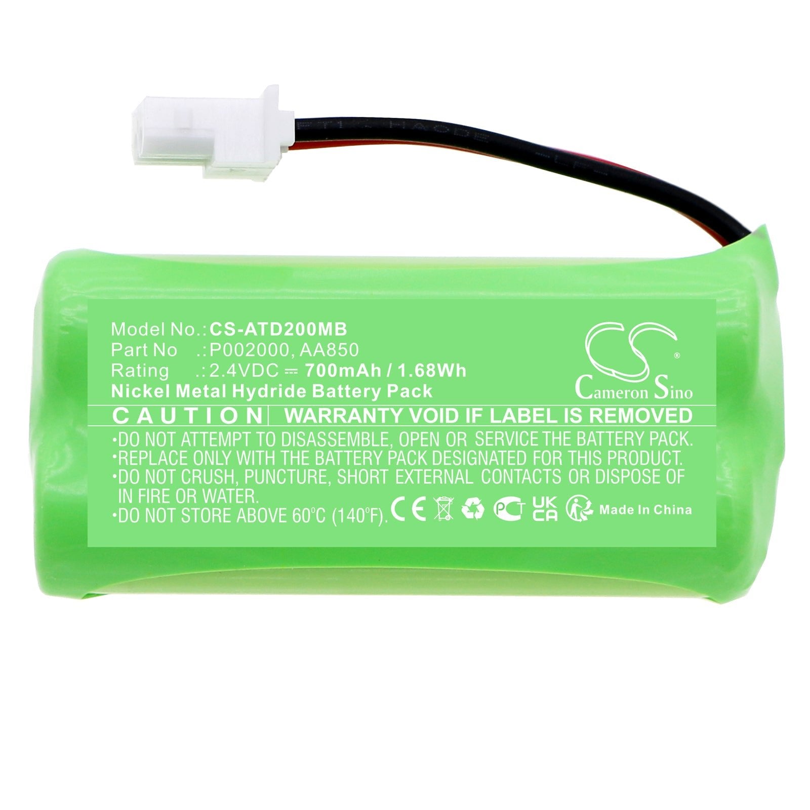 Ni-MH, BabyPhone Battery fits Alecto Dbx-20, 2.4V, 700mAh BabyPhone Cameron Sino Technology Limited