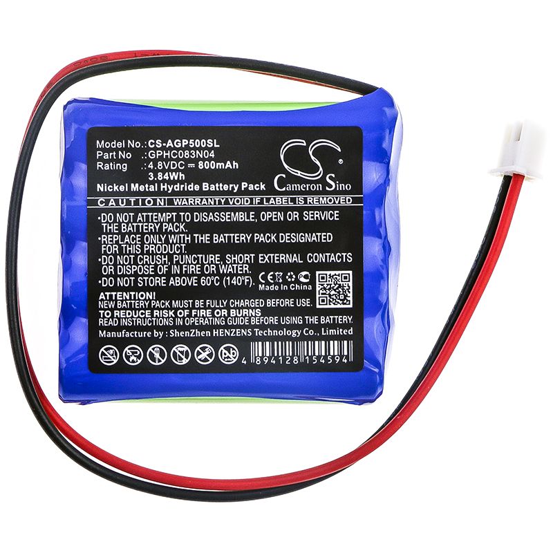 Ni-MH Battery fits Algol, Zp-500n 4.8V, 800mAh Equipment & Survey & Test Cameron Sino Technology Limited