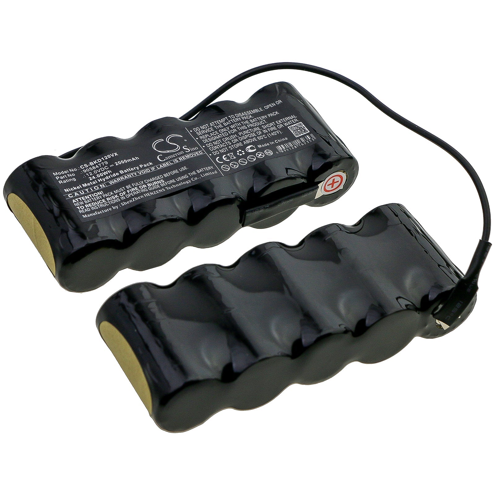 Ni-MH Battery fits Black And Decker, 90584779 12.0V, 2000mAh Vacuum Cameron Sino Technology Limited