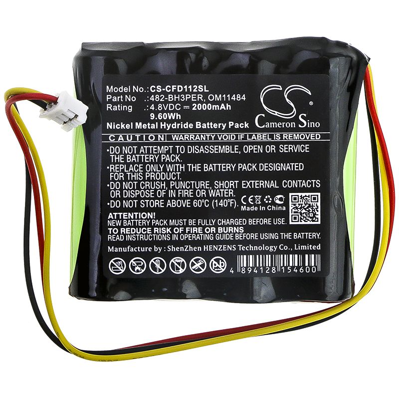 Ni-MH Battery fits Chatillon, Force Dfe, Force Dfs 4.8V, 2000mAh Equipment & Survey & Test Cameron Sino Technology Limited