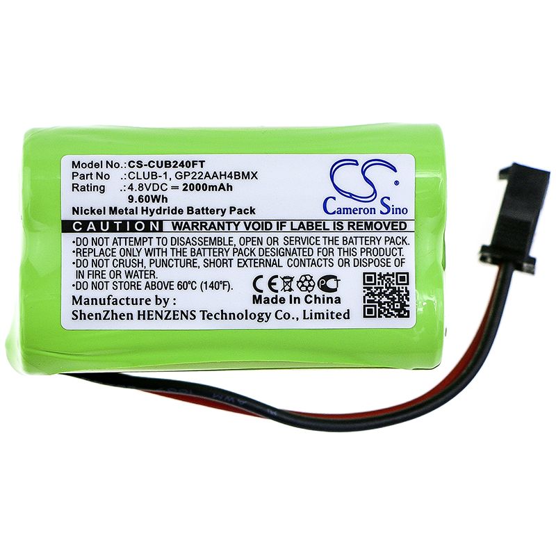 Ni-MH Battery fits Clulite, Range, Torch 4.8V, 2000mAh Flashlight Cameron Sino Technology Limited