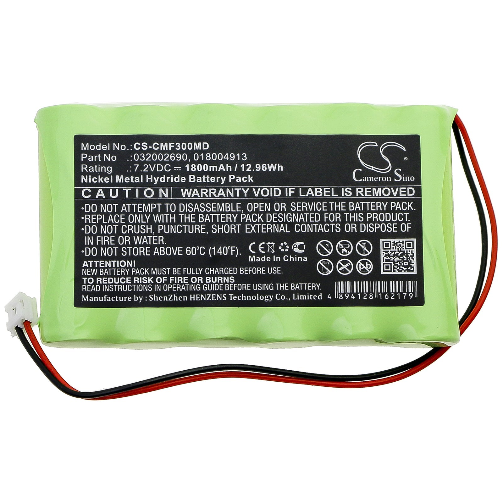 Ni-MH Battery fits Compex, Fitness, Fitness Tens 7.2V, 1800mAh Medical Cameron Sino Technology Limited