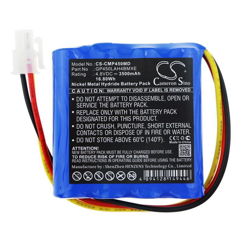 Ni-MH Battery fits Cosmed, Pony Fx 4.8V, 3500mAh Medical Cameron Sino Technology Limited