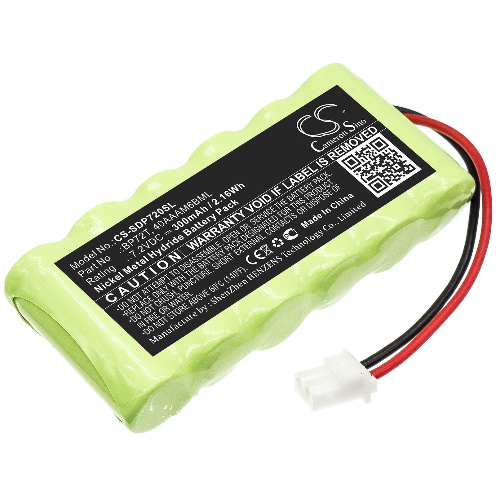 Ni-MH Battery fits Dogtra, Deluxe Bird Launcher Transmitter 7.2V, 300mAh Dog Collar Cameron Sino Technology Limited