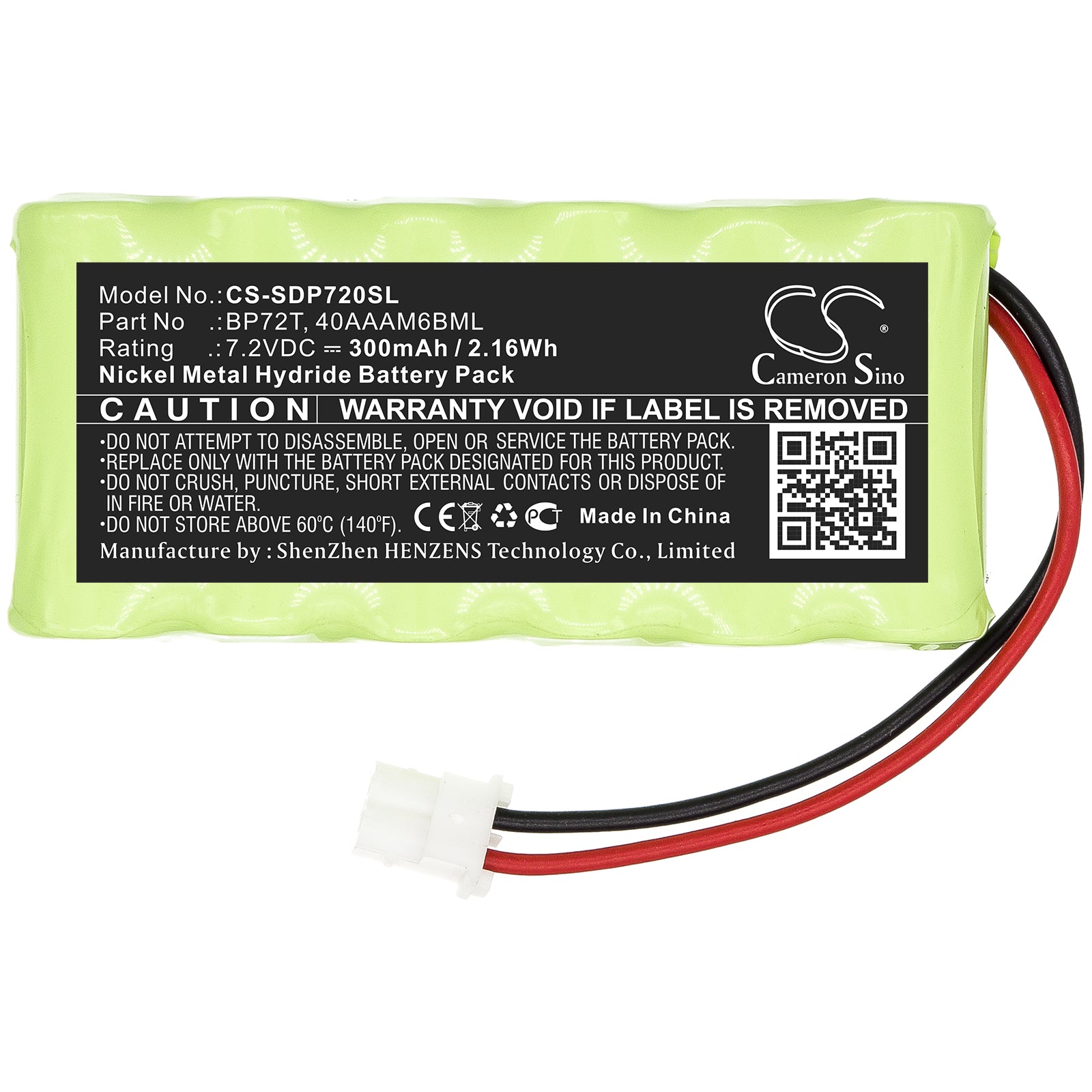 Ni-MH Battery fits Dogtra, Deluxe Bird Launcher Transmitter 7.2V, 300mAh Dog Collar Cameron Sino Technology Limited
