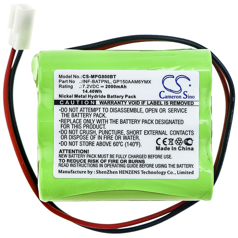 Ni - MH Battery fits Esp, Infinite Prime Control Panel, Marmitek 7.2V, 2000mAh - Batterybuyer.ca