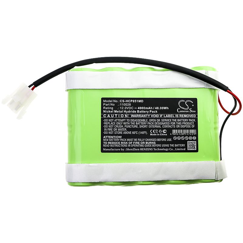 Ni-MH Battery fits Hellige, Defi Scp851, Defi Scp852 12.0V, 4000mAh Medical Cameron Sino Technology Limited