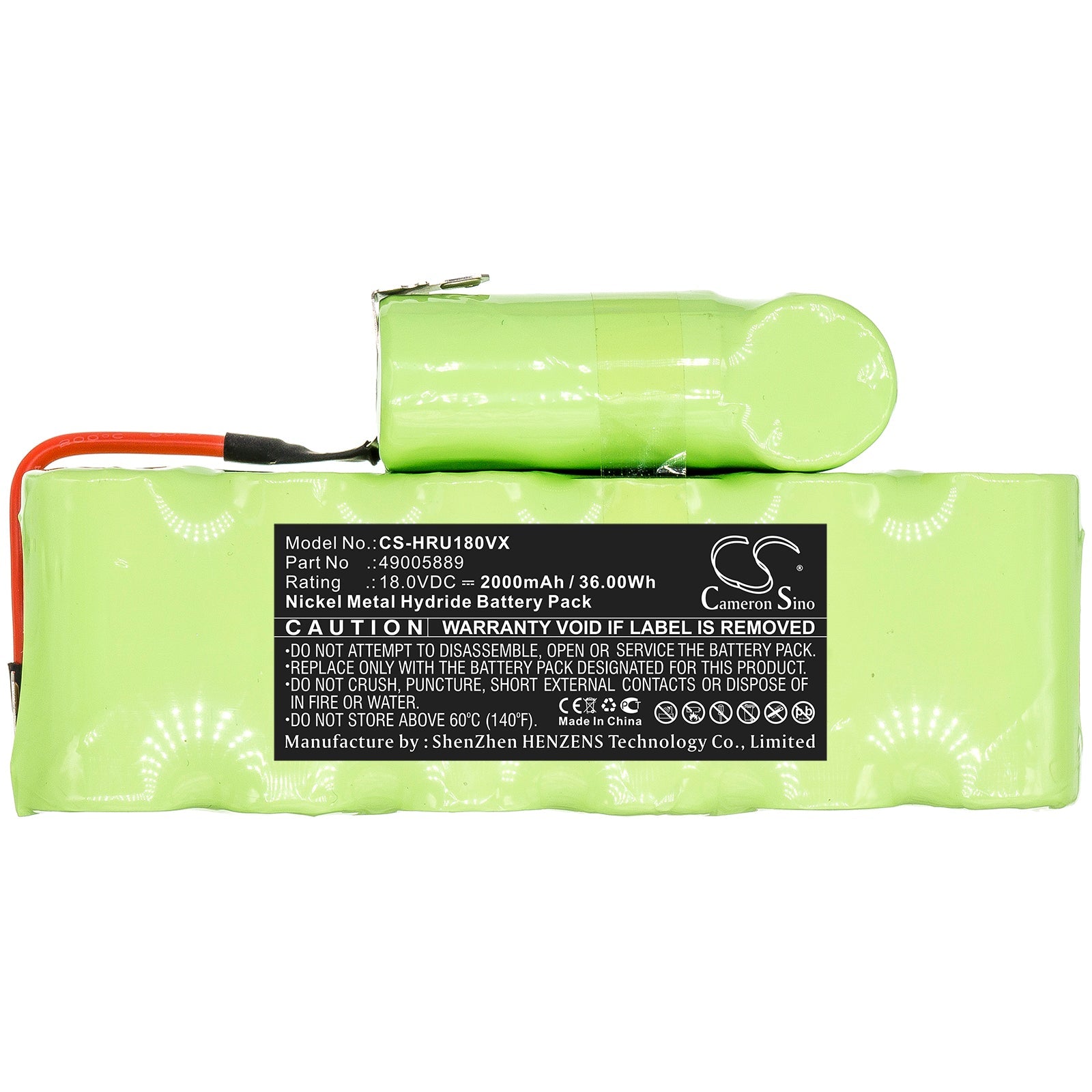 Ni-MH Battery fits Hoover, 49005889 18.0V, 2000mAh Vacuum Cameron Sino Technology Limited