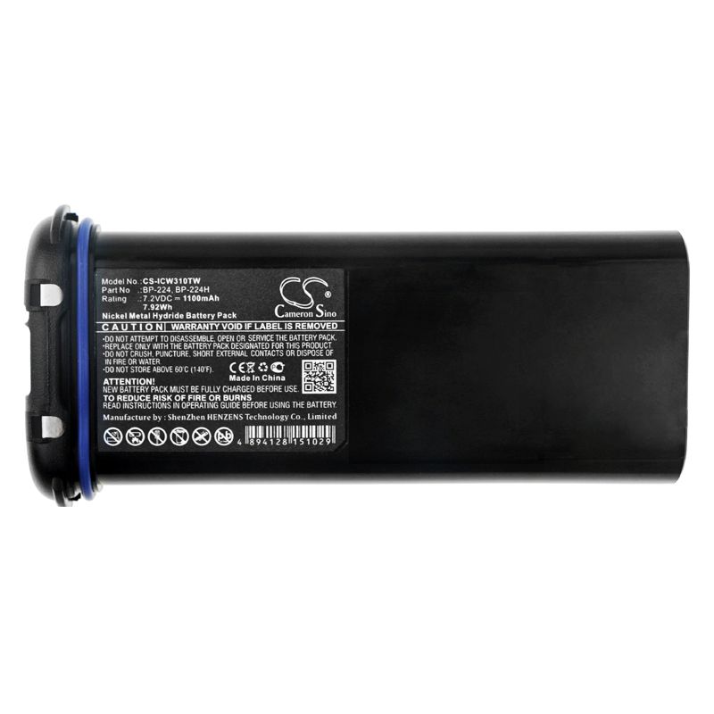 Ni-mh Battery Fits Icom, Ic-ic-m2a, Ic-ic-m31 7.2v, 1100mah Two-Way Radio Cameron Sino Technology Limited