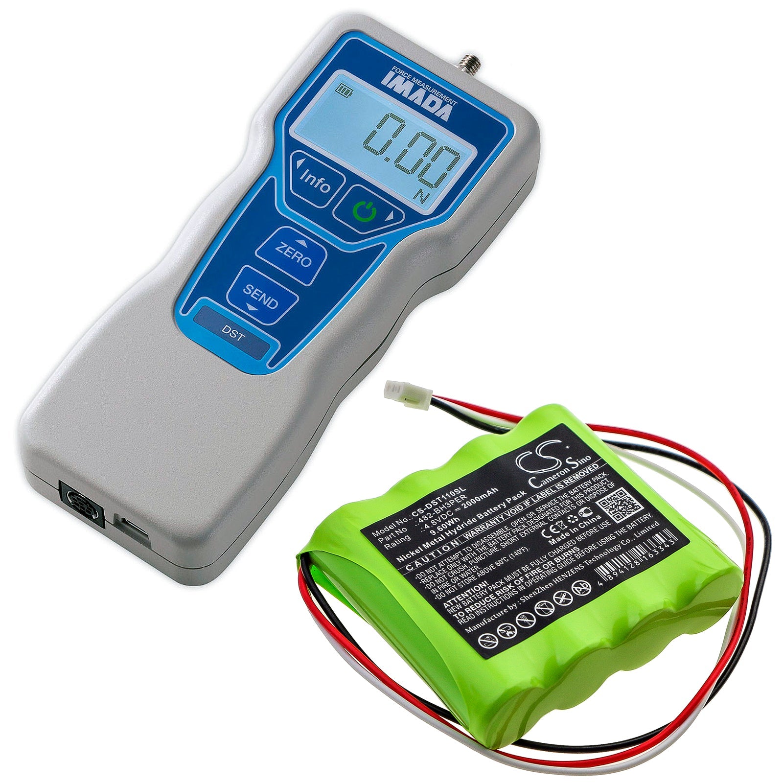 Ni-MH Battery fits Imada, Dst-11 Digital Force Gauge 4.8V, 2000mAh Equipment & Survey & Test Cameron Sino Technology Limited