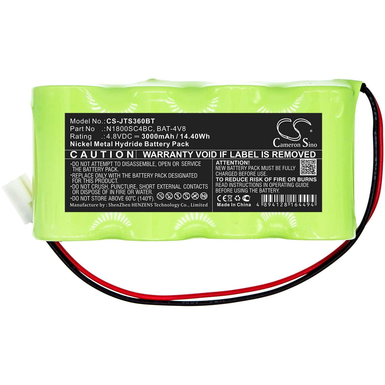 Ni - MH Battery fits Jablotron, Os - 360a, Os - 365a 4.8V, 3000mAh - Batterybuyer.ca