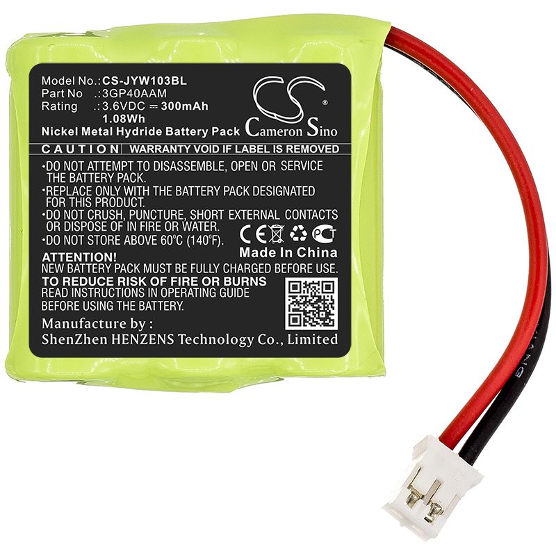 Ni-MH Battery fits Jay, Wilpa 1035 3.6V, 300mAh Crane Remote Control Cameron Sino Technology Limited