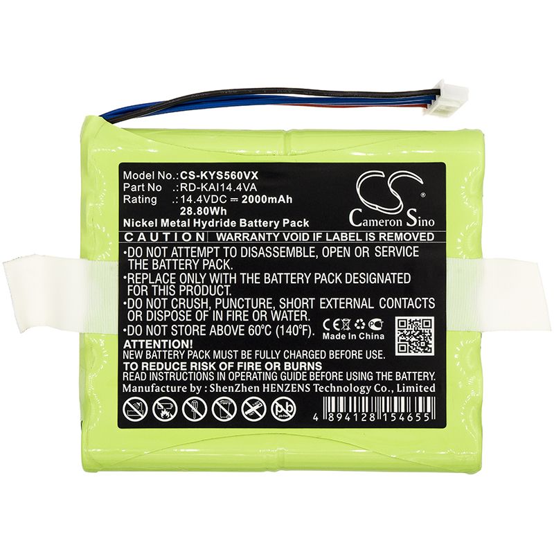 Ni-MH Battery fits Kaily, S560, S710 14.4V, 2000mAh Vacuum Cameron Sino Technology Limited
