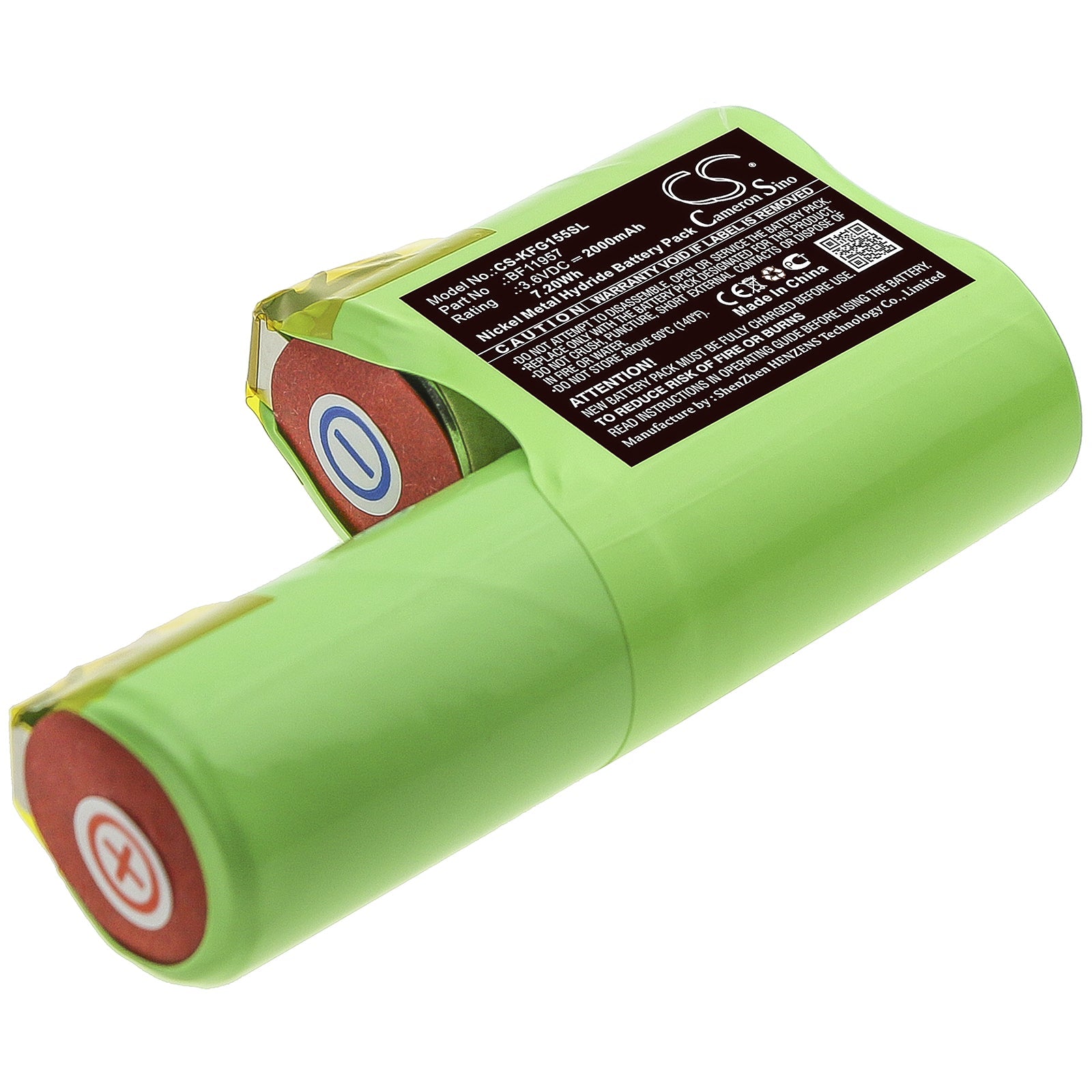 Ni-MH Battery fits Kenwood, Grati Fg155 3.6V, 2000mAh Kitchenware Cameron Sino Technology Limited