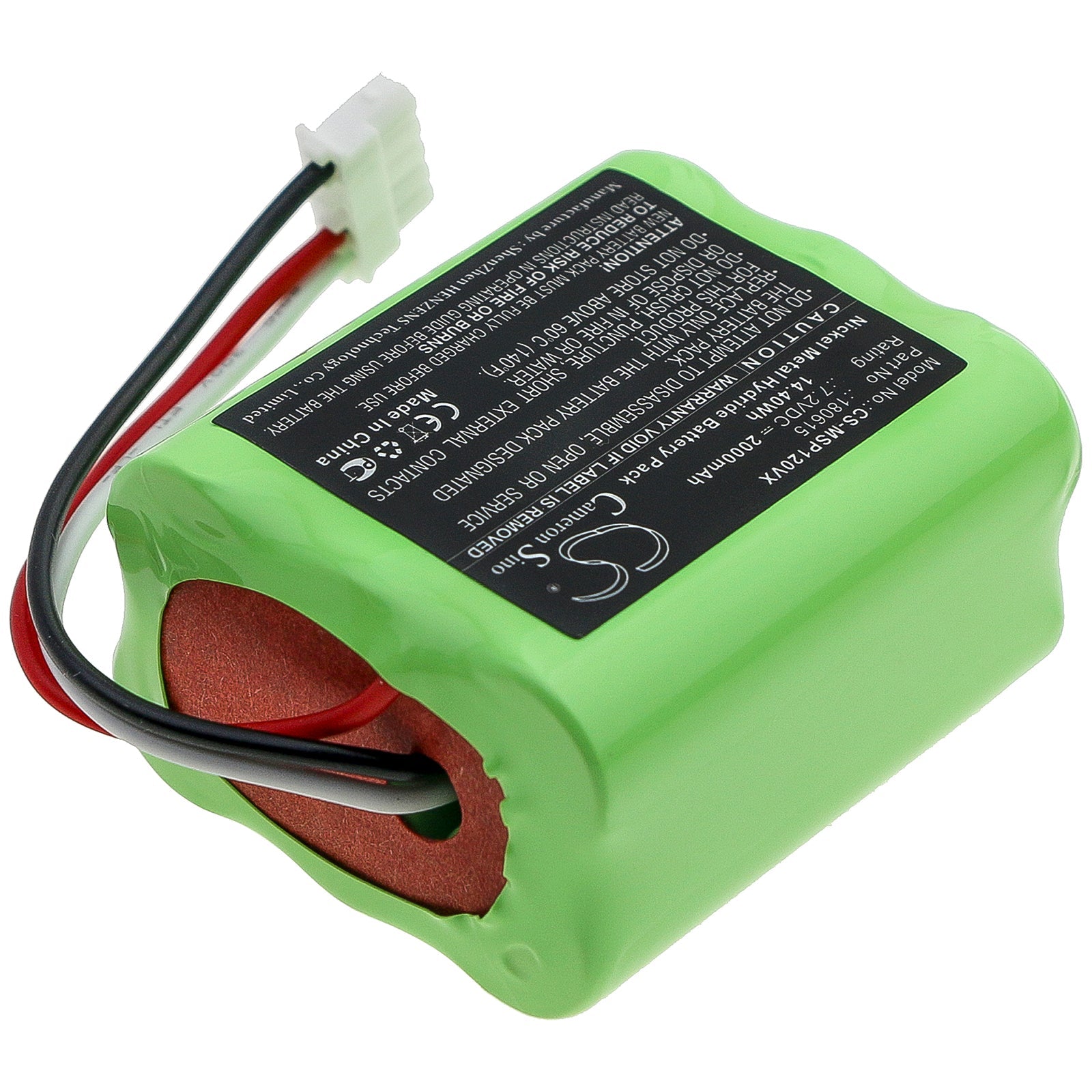 Ni-MH Battery fits Mamibot, 180615 7.2V, 2000mAh Vacuum Cameron Sino Technology Limited