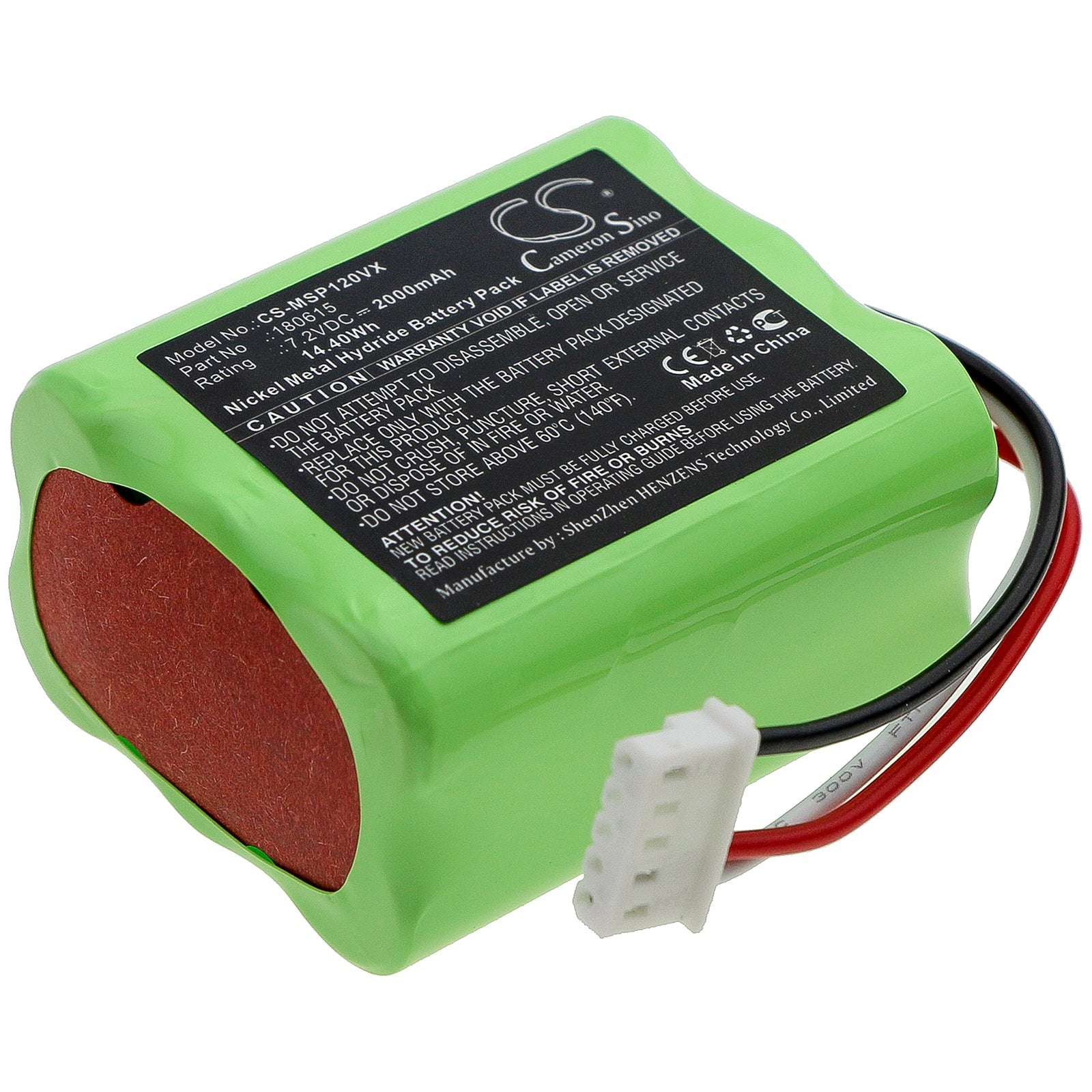 Ni-MH Battery fits Mamibot, 180615 7.2V, 2000mAh Vacuum Cameron Sino Technology Limited