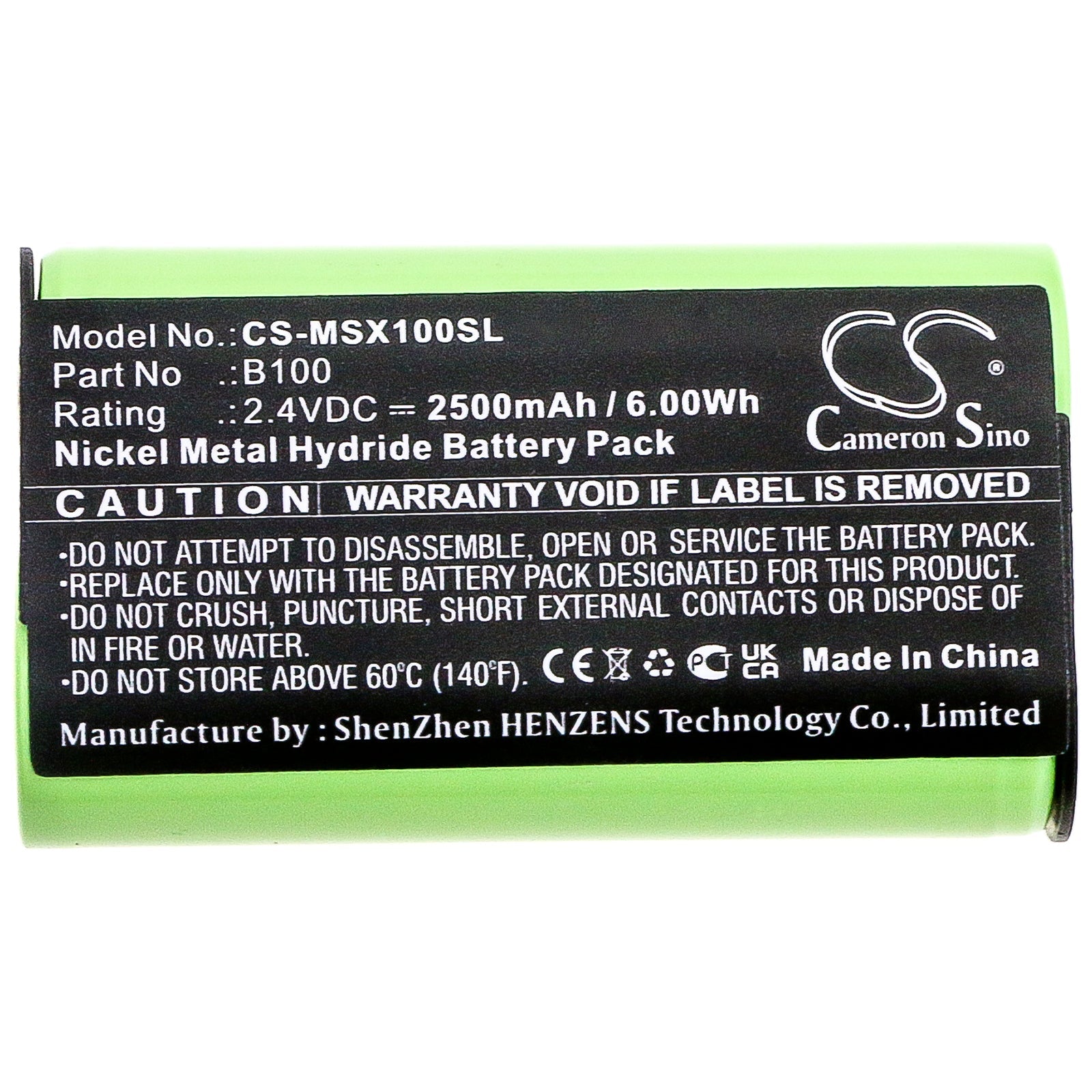 Ni-MH Battery fits Microsoft, Xbox One Elite Wireless Contro, Xbox One S Wireless Controller 2.4V, 2500mAh Game Console Cameron Sino Technology Limited