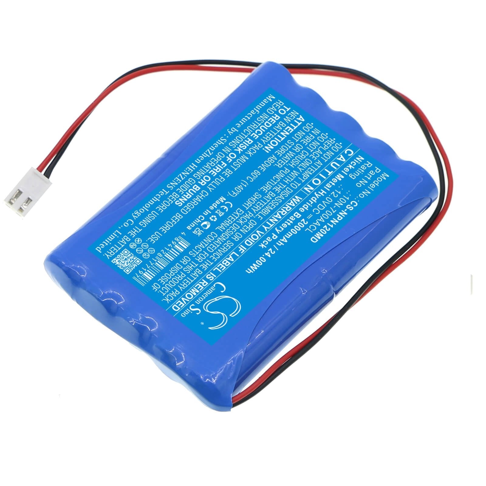 Ni-MH Battery fits Nipro, Ncu-12 12.0V, 2000mAh / 24.00Wh Medical Cameron Sino Technology Limited