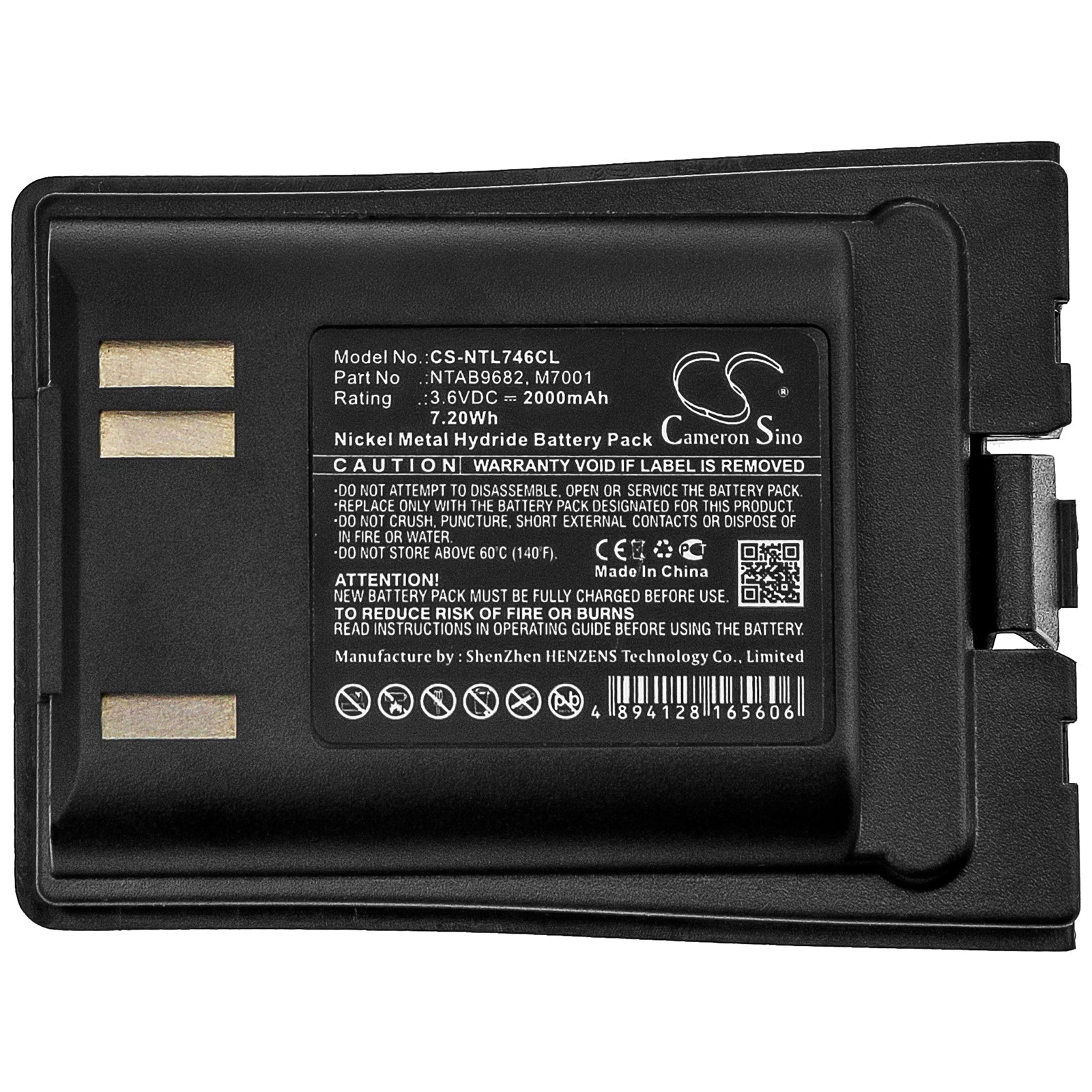 Ni-MH Battery fits Norstar, T7406, Nortel, T7406 3.6V, 2000mAh Cordless Phone Cameron Sino Technology Limited