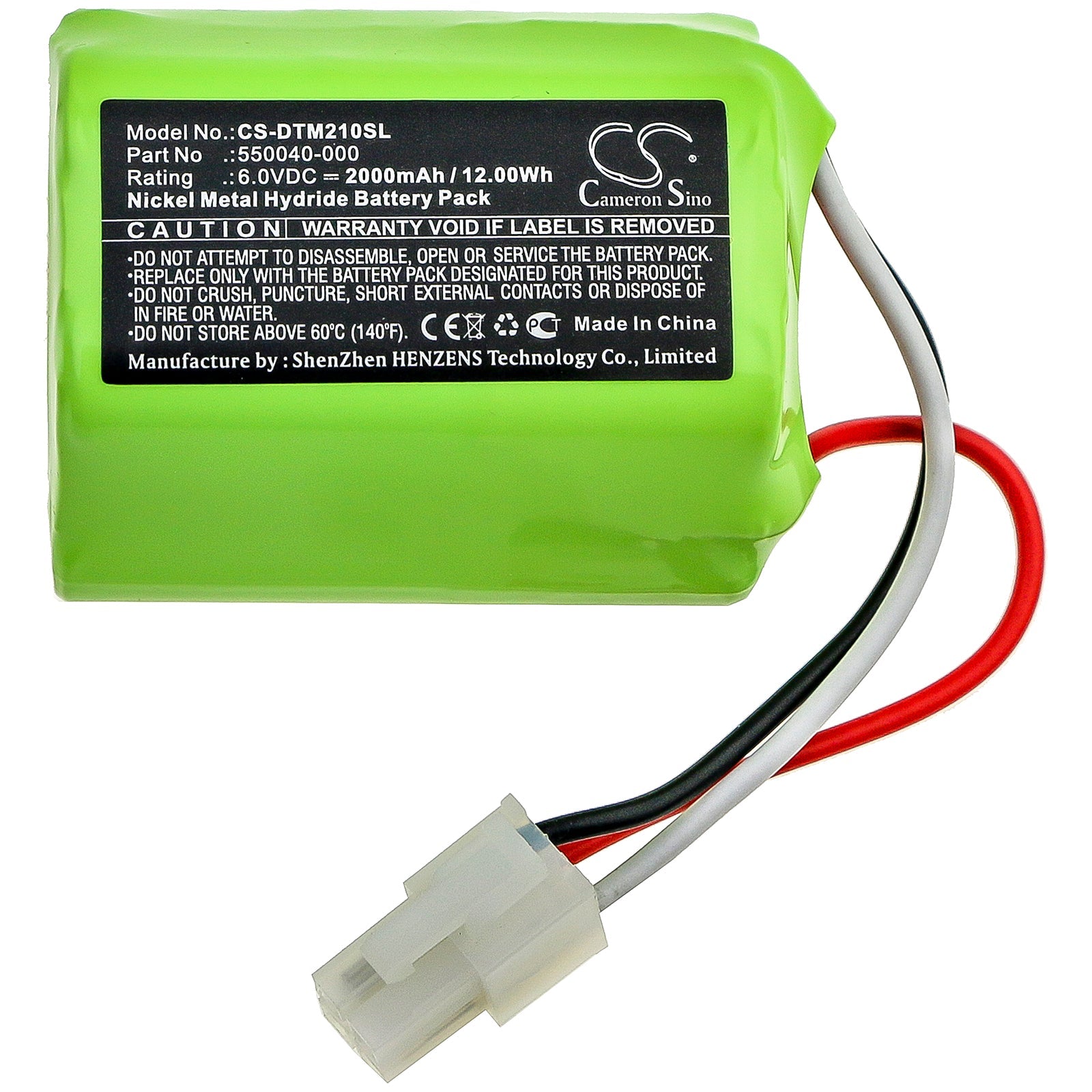 Ni-MH Battery fits Oneil, Microflash 2 6.0V, 2000mAh Portable Printer Cameron Sino Technology Limited