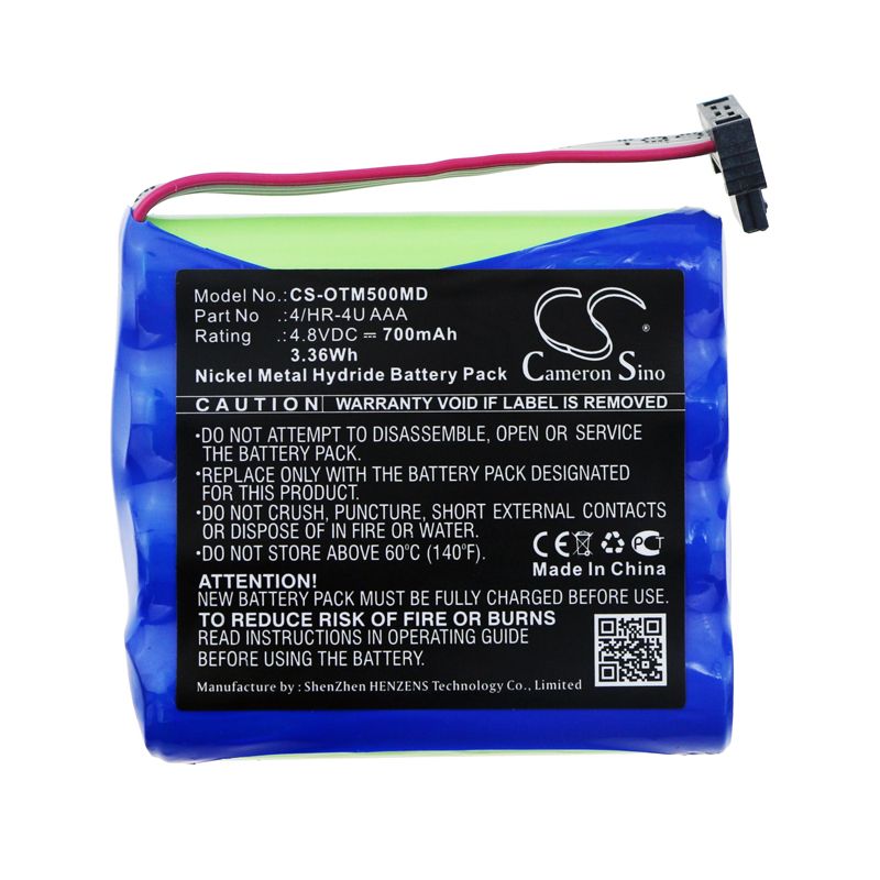 Ni-MH Battery fits Optomed, Smartscope M5, Smartscope M5 Pro 4.8V, 700mAh Medical Cameron Sino Technology Limited