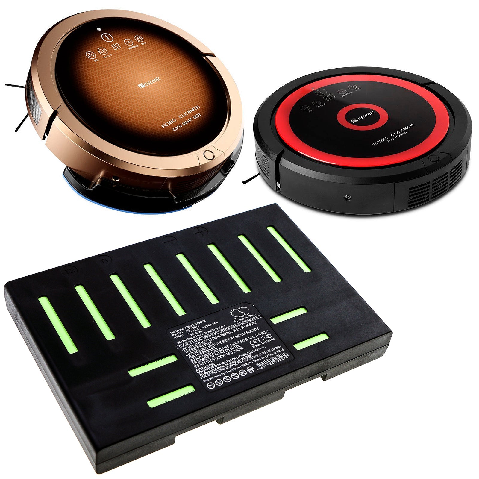 Ni-MH Battery fits Proscenic, E718074 14.4V, 2500mAh Vacuum Cameron Sino Technology Limited