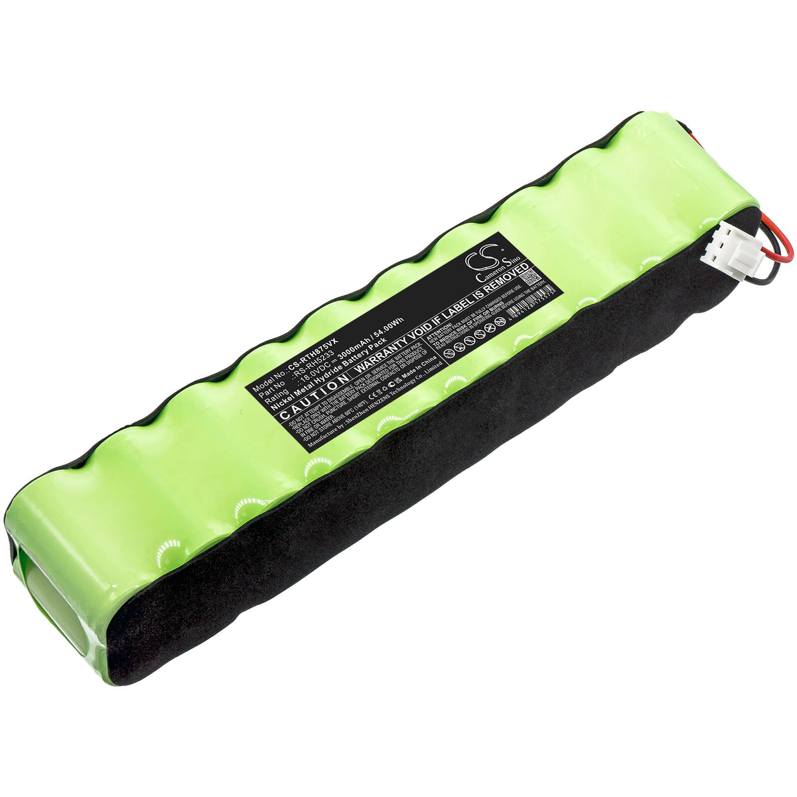 Ni-MH Battery fits Rowenta, 2210017128, 2210017132 18.0V, 3000mAh / 54.00Wh Vacuum Cameron Sino Technology Limited
