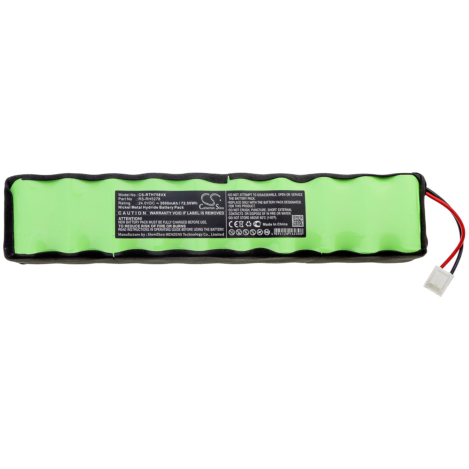Ni-MH Battery fits Rowenta, Rs-rh5278 24.0V, 3000mAh Vacuum Cameron Sino Technology Limited