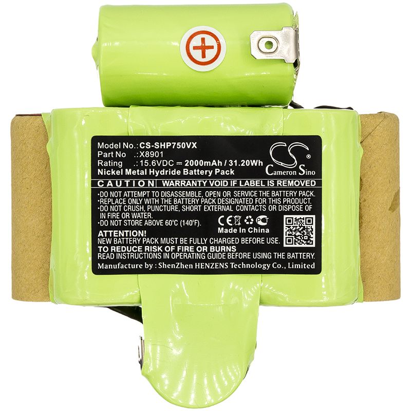 Ni-MH Battery fits Shark, 1010fk, Ep750 15.6V, 2000mAh Vacuum Cameron Sino Technology Limited