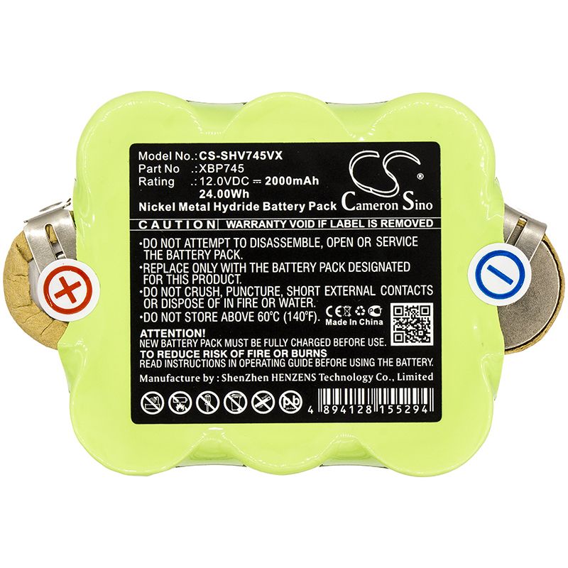 Ni-MH Battery fits Shark, Sv745 12.0V, 2000mAh Vacuum Cameron Sino Technology Limited