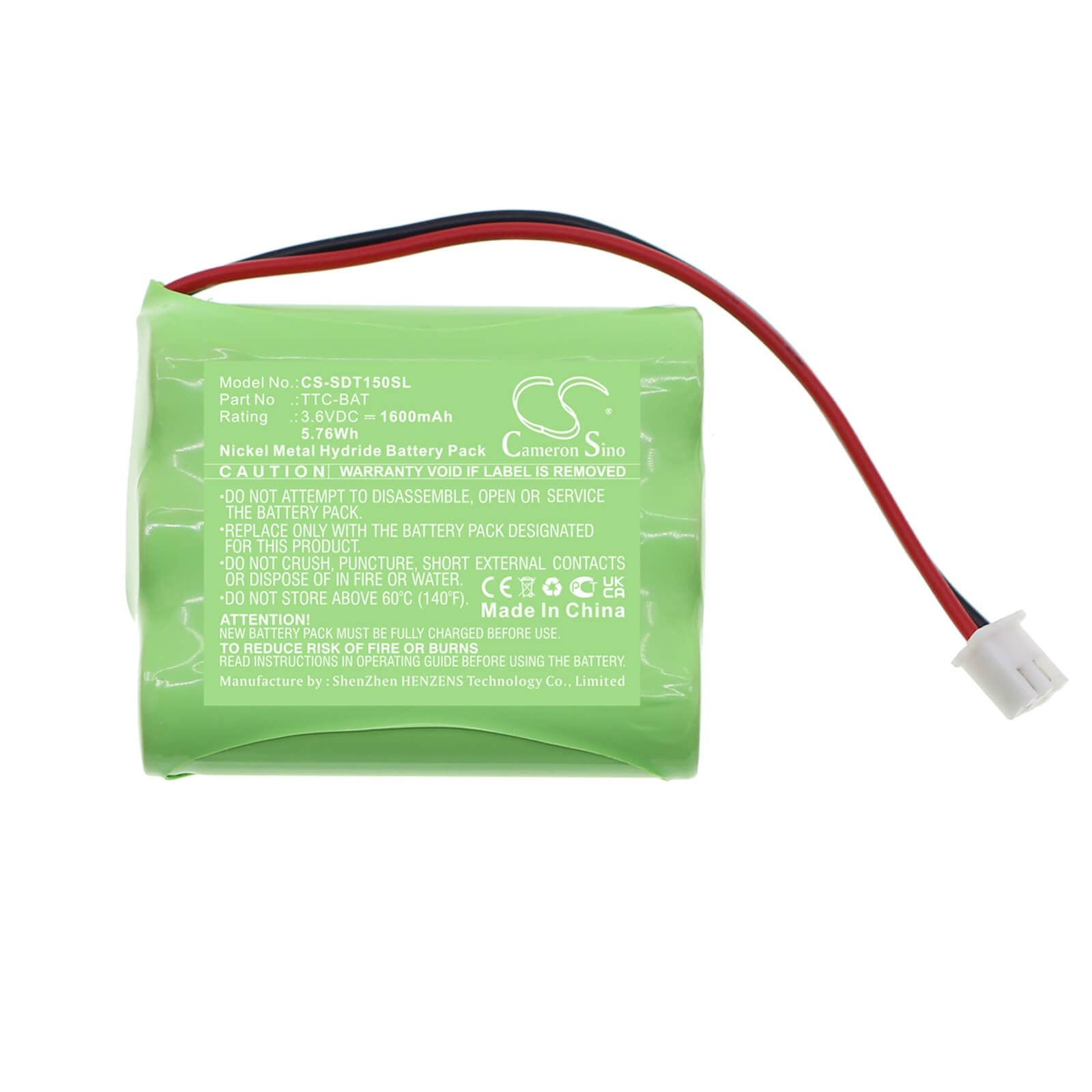 Ni-MH Battery fits Shimpo, Ttc Testers, Ttc Torque Tool Tester 3.6V, 1600mAh / 5.76Wh Equipment & Survey & Test Cameron Sino Technology Limited