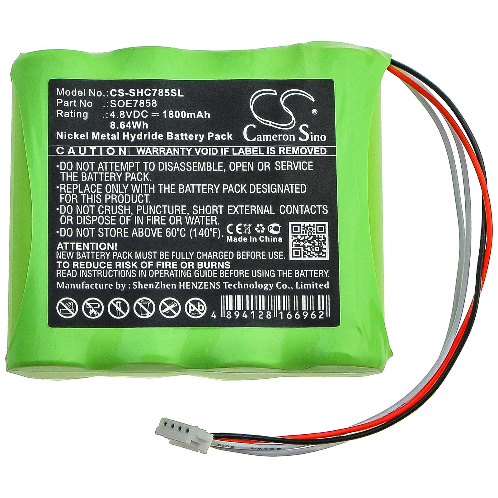 Ni-MH Battery fits Soehnle, Scale 7858 4.8V, 1800mAh Equipment & Survey & Test Cameron Sino Technology Limited