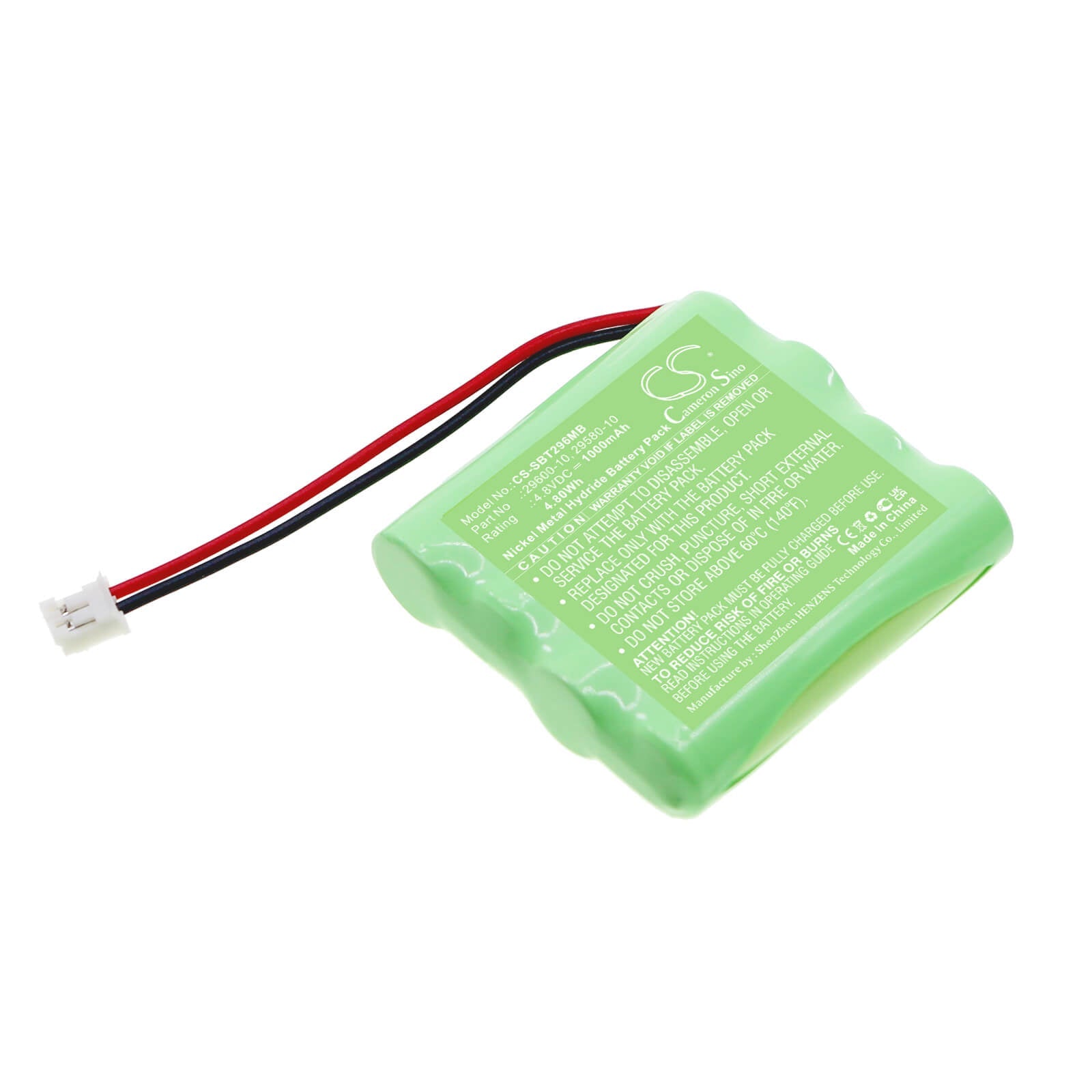 Ni-MH Battery fits Summer, 2 Remote Steering Cameras Mode, Full View 4.8V, 1000mAh / 4.80Wh BabyPhone Cameron Sino Technology Limited