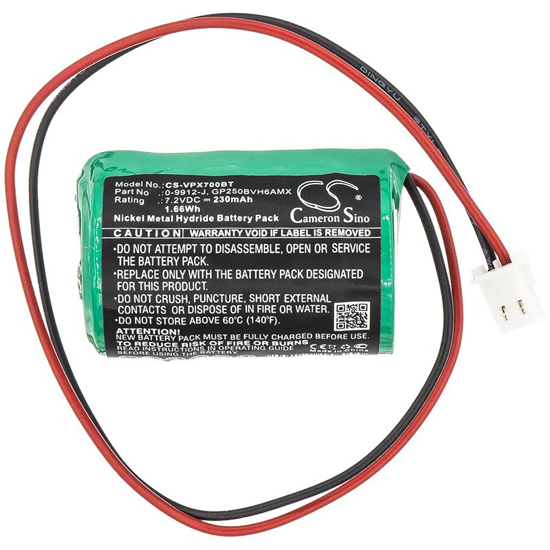Ni - MH Battery fits Visonic, Powermax Bell Box, Powermax Mcs - 700 7.2V, 230mAh - Batterybuyer.ca