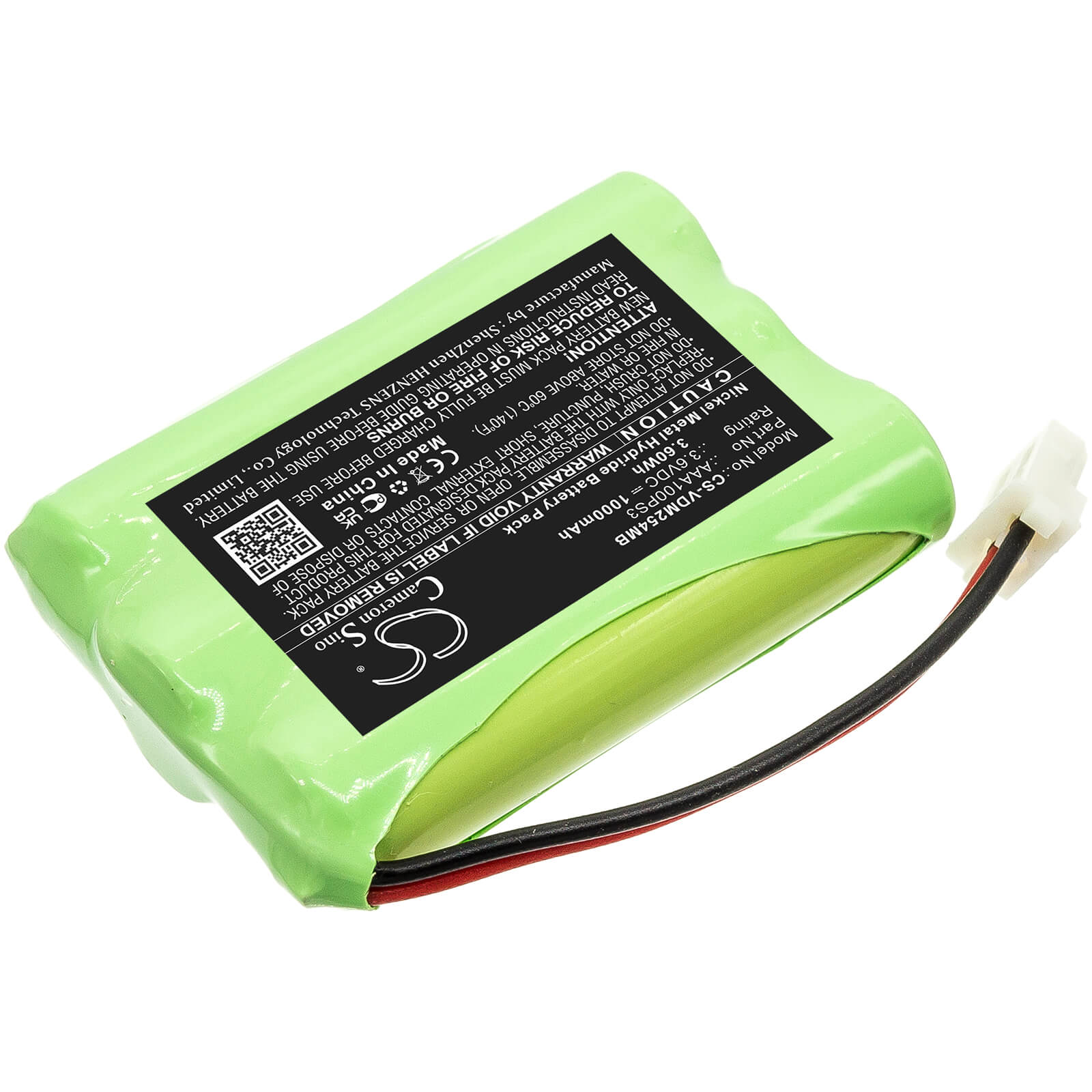Ni-MH Battery fits Vtech, Vm311, Vm311-13 3.6V, 1000mAh / 3.60Wh BabyPhone Cameron Sino Technology Limited