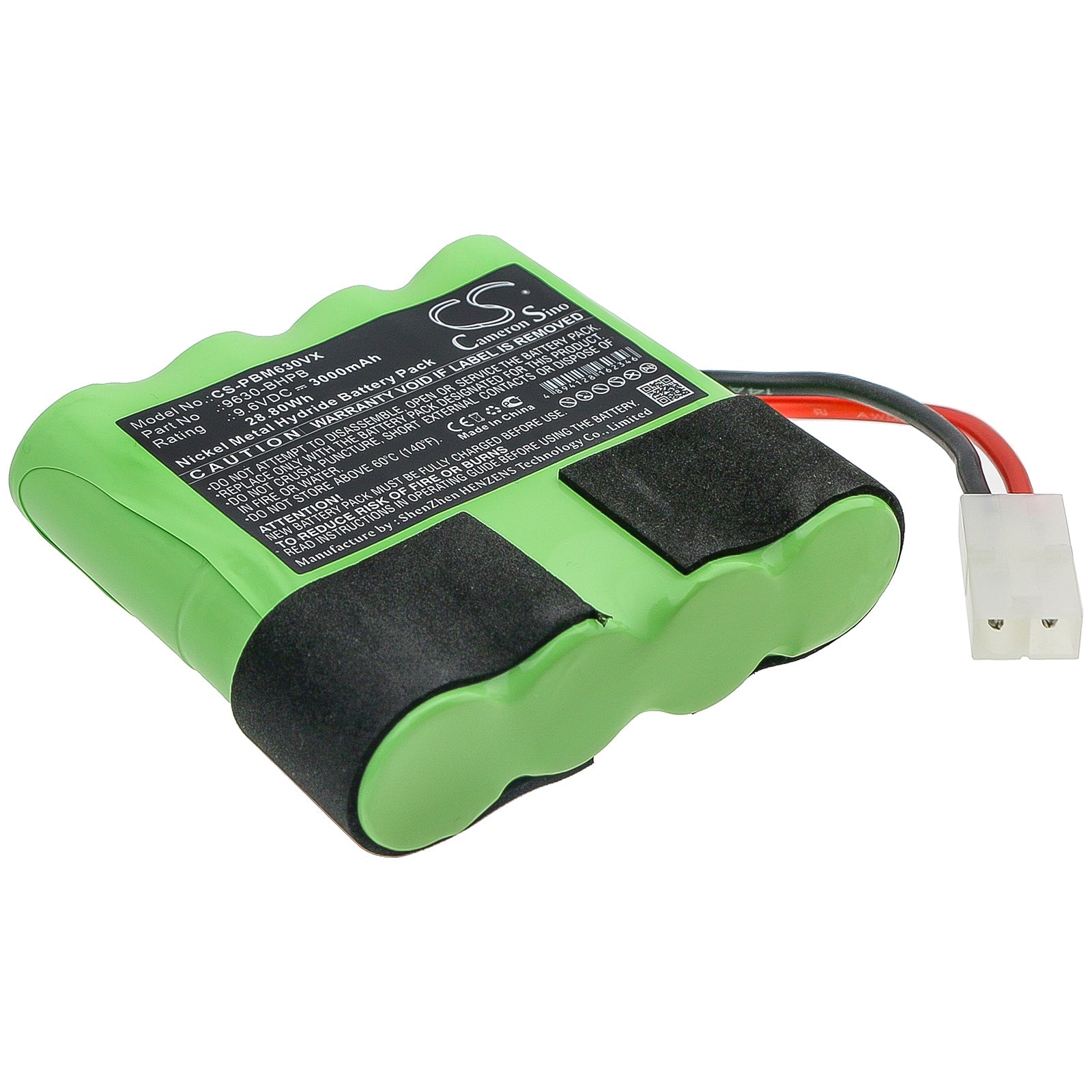 Ni-MH Battery fits Water Tech, 9630-bhpb 9.6V, 3000mAh Vacuum Cameron Sino Technology Limited
