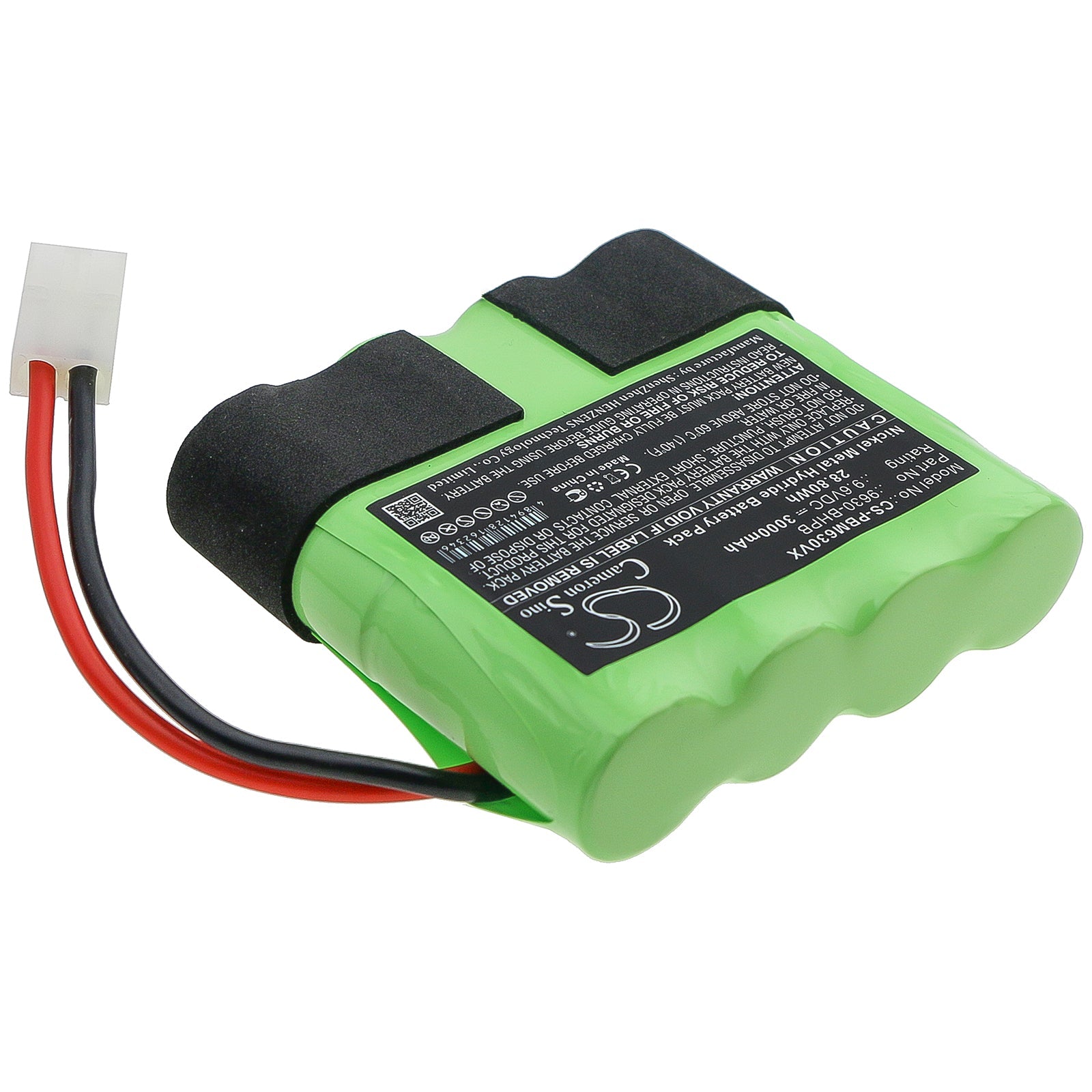 Ni-MH Battery fits Water Tech, 9630-bhpb 9.6V, 3000mAh Vacuum Cameron Sino Technology Limited