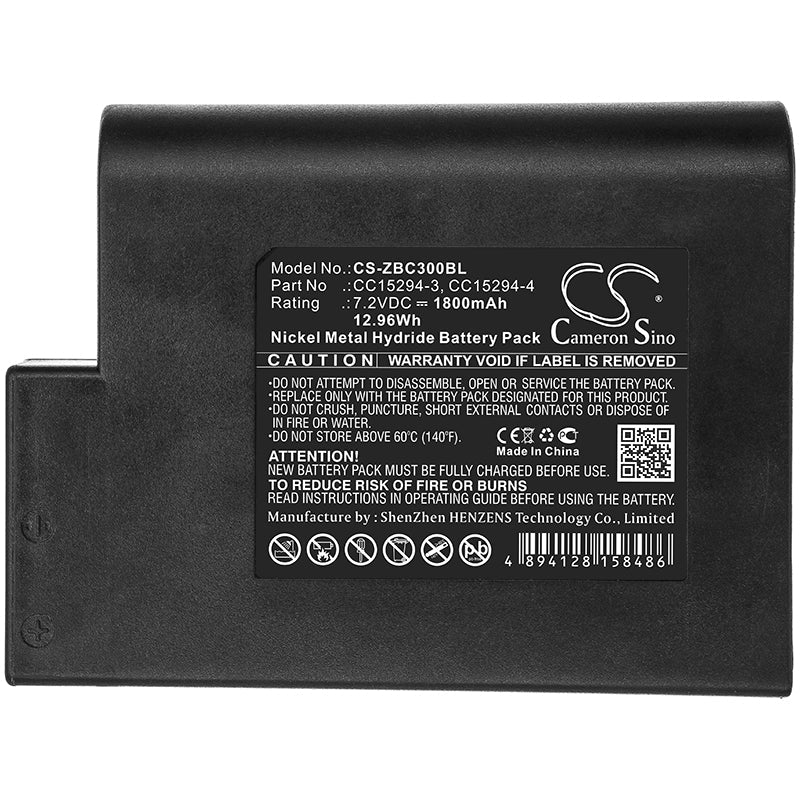 Ni-MH Battery fits Zebra, Cc15294-3, Cc15294-4 7.2V, 1800mAh Portable Printer Cameron Sino Technology Limited