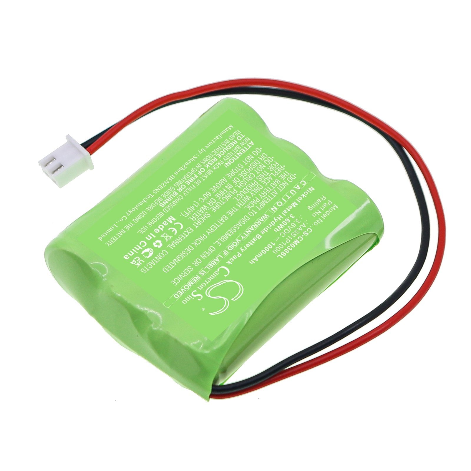 Ni-MH, Battery Pack Battery fits Custom Battery Packs, 3.6V, 1000mAh Battery Pack Cameron Sino Technology Limited