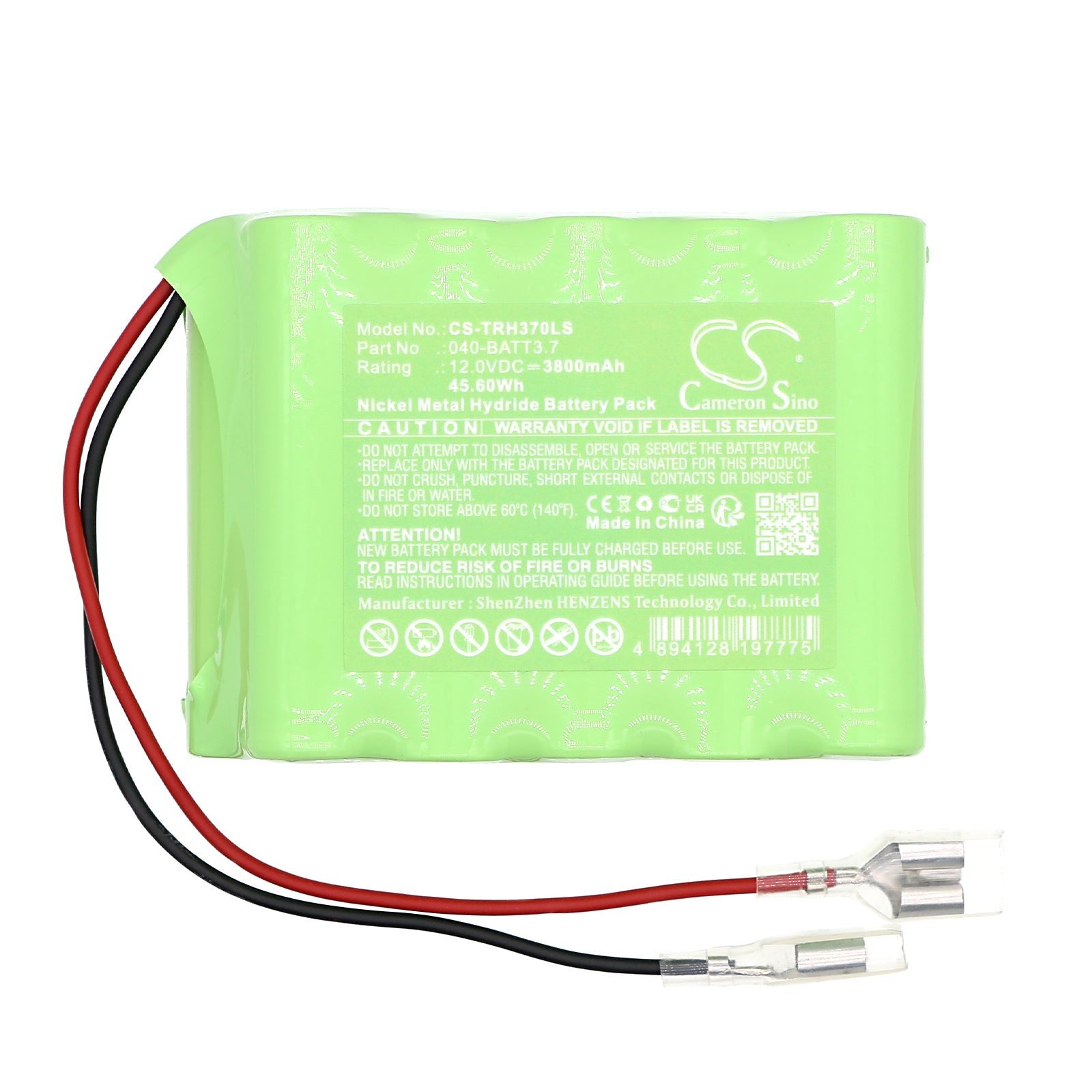 Ni-MH, Bicycles Flashlights Battery fits Trail Tech 040-batt3.7, 12.0V, 3800mAh Bicycles Flashlights Cameron Sino Technology Limited