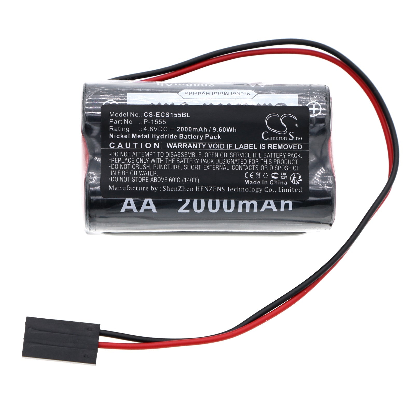 Ni-MH, Cash Register Battery fits Ei Compact Cash Register, 4.8V, 2000mAh Cash Register Cameron Sino Technology Limited