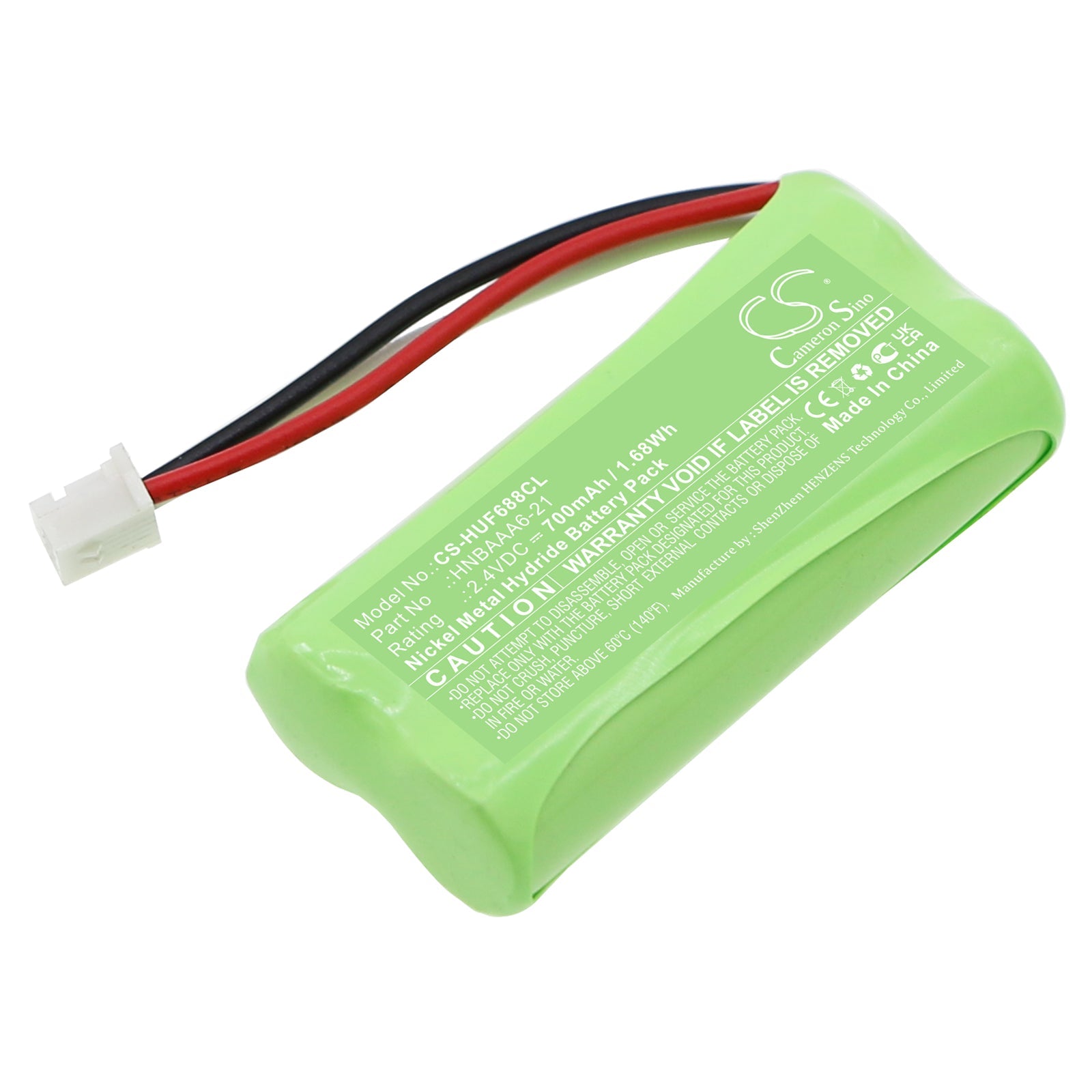 Ni-MH, Cordless Phone Battery fits Huawei F688, F688-20, 2.4V, 700mAh Cordless Phone Cameron Sino Technology Limited