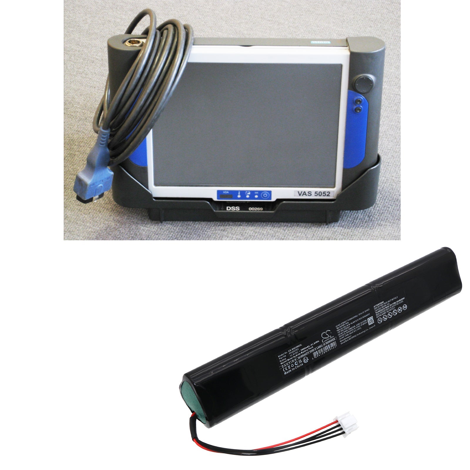 Ni-MH, Diagnostic Scanner Battery fits Siemens A5e00088646/es04, A5e00173177/es01, 10.8V, 3800mAh Diagnostic Scanner Cameron Sino Technology Limited