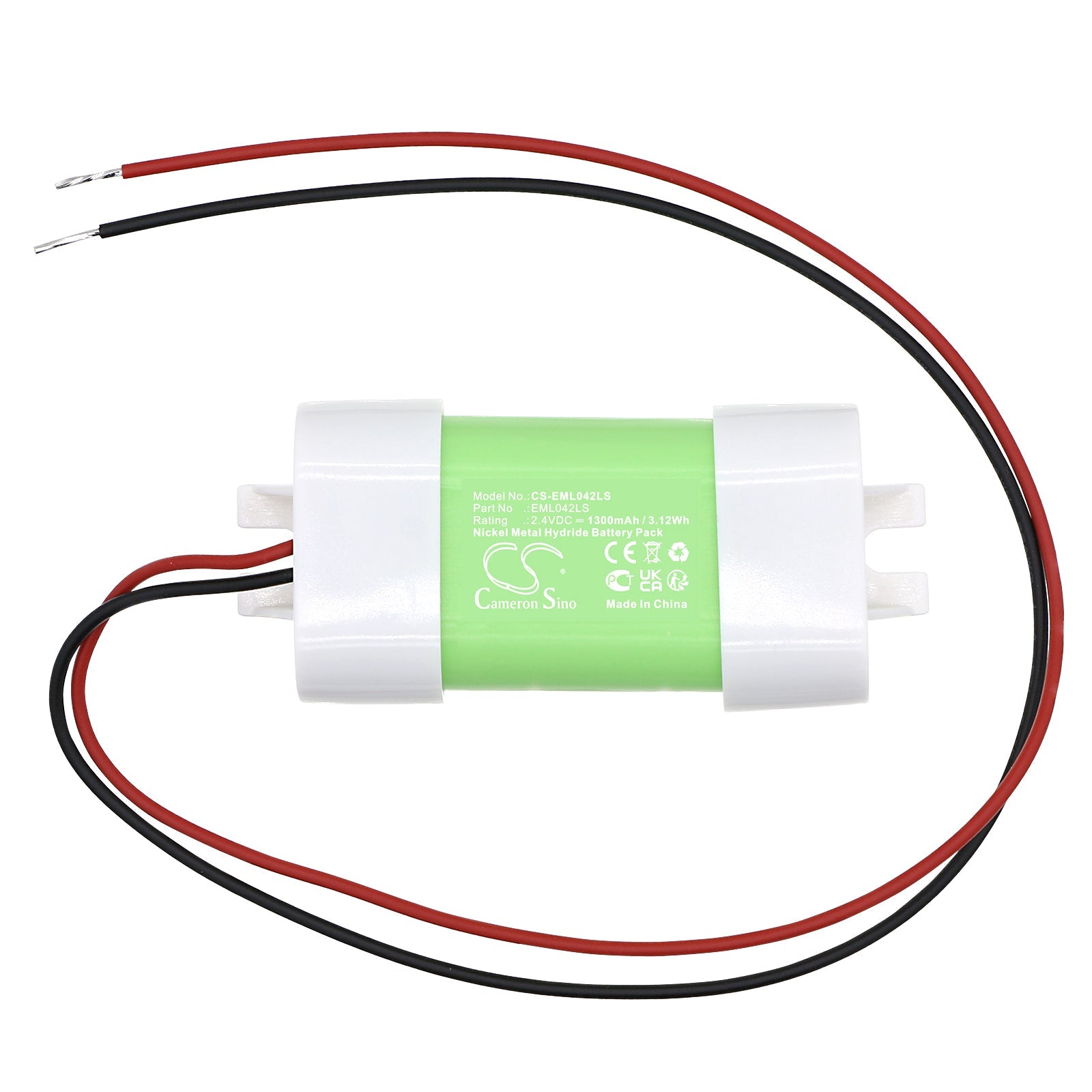 Ni-MH, Emergency Lighting Battery fits Cameron Sino Technologies, 2.4V, 1300mAh Emergency Lighting Cameron Sino Technology Limited