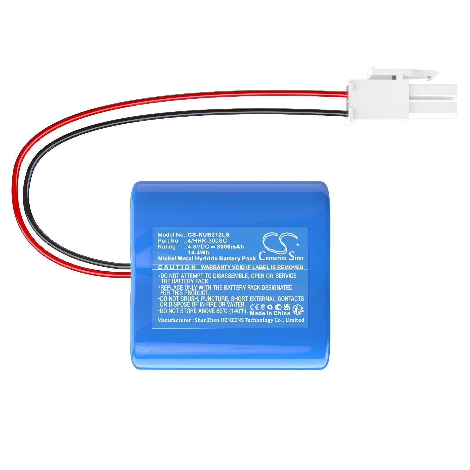 Ni-MH, Emergency Lighting Battery fits I Kub 212, 4.8V, 3000mAh Emergency Lighting Cameron Sino Technology Limited