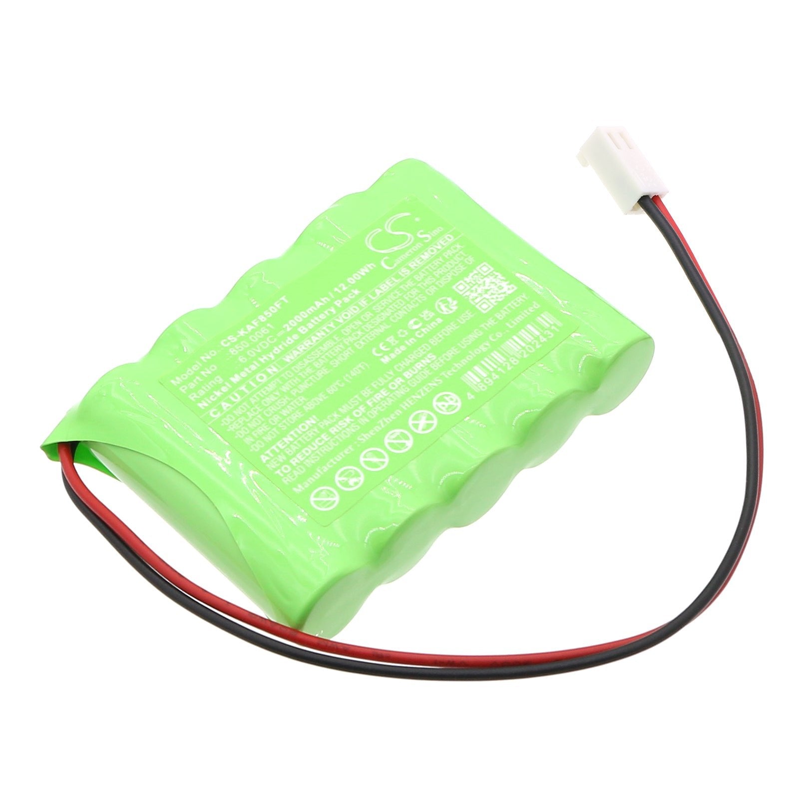 Ni-MH, Emergency Lighting Battery fits Kaufel 850.0061, 6.0V, 2000mAh Emergency Lighting Cameron Sino Technology Limited