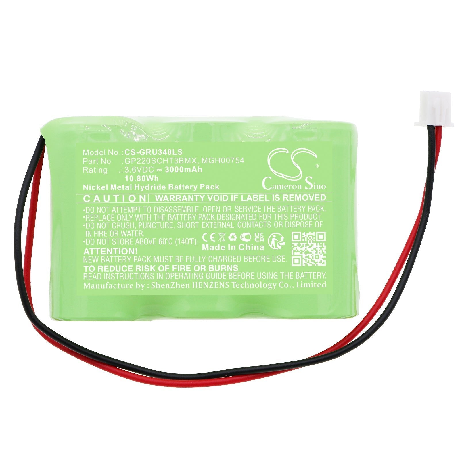 Ni-MH, Emergency Lighting Battery fits Legrand 061096, Eco2, 3.6V, 3000mAh Emergency Lighting Cameron Sino Technology Limited